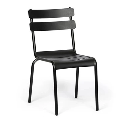 Cadires exteriors d'alumini negre
