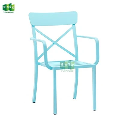 Cadires d'alumini blau d'exterior