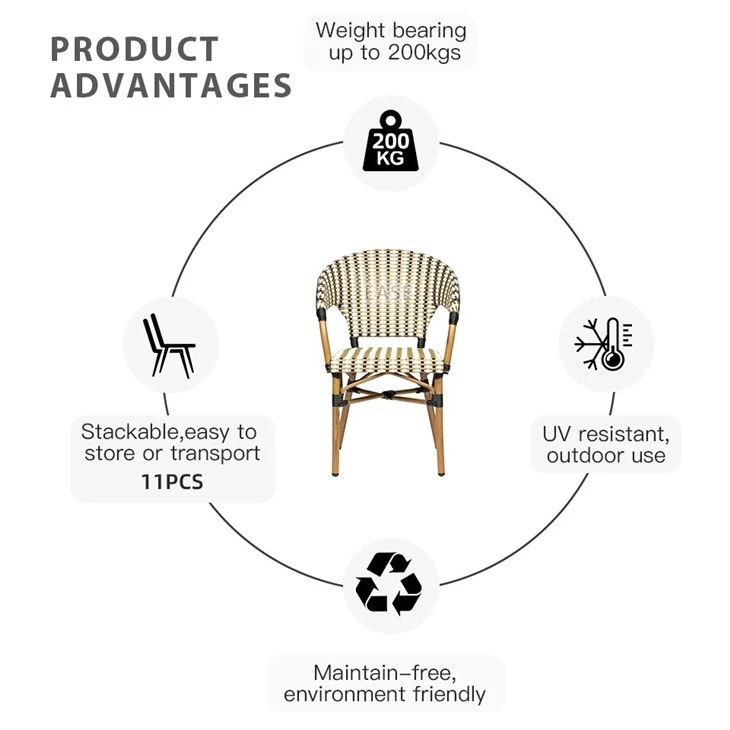 French Bistro Outdoor Dining Chair Restaurant Furniture